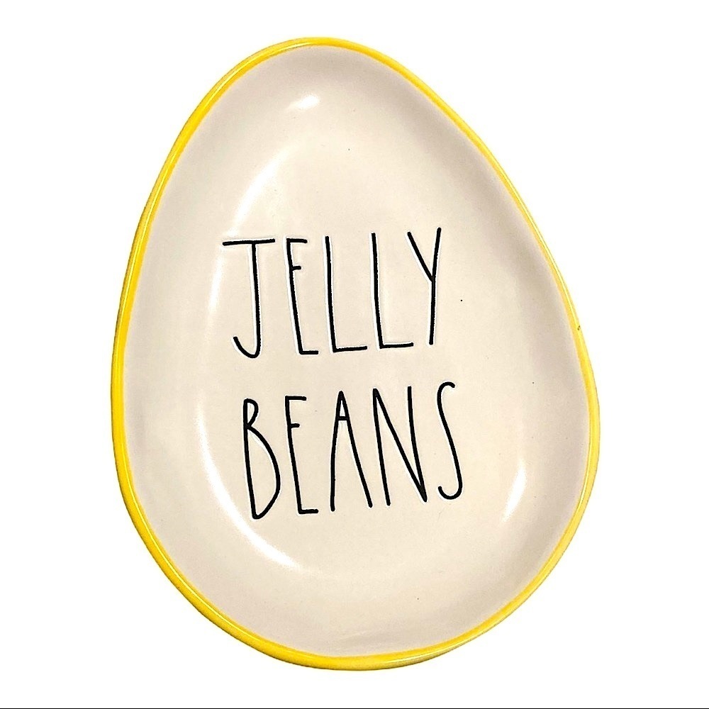 Rae Dunn Jelly Beans Easter Egg shaped plate